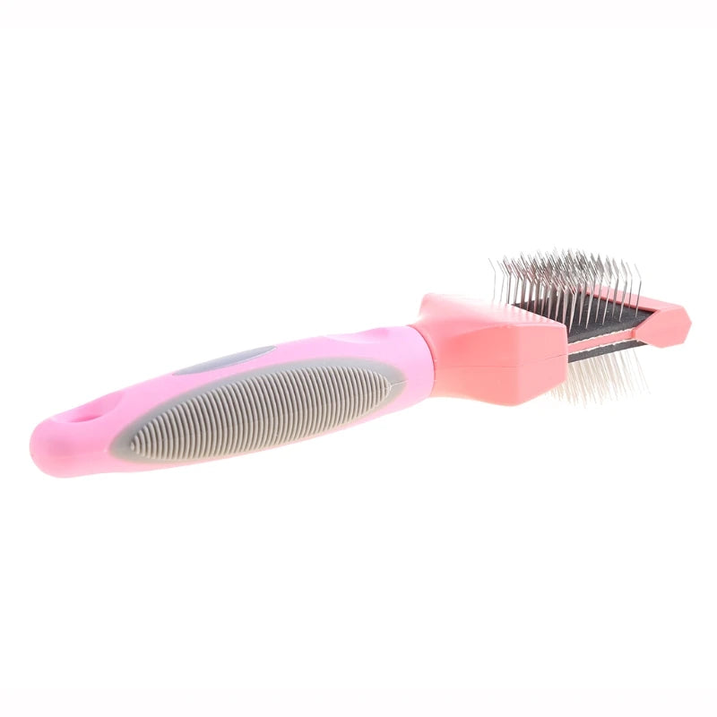 Double Sided Pet Brush Dog Cat Hair Fur Bristle Grooming Shedding Cleaning Massage Comb Styling Tool