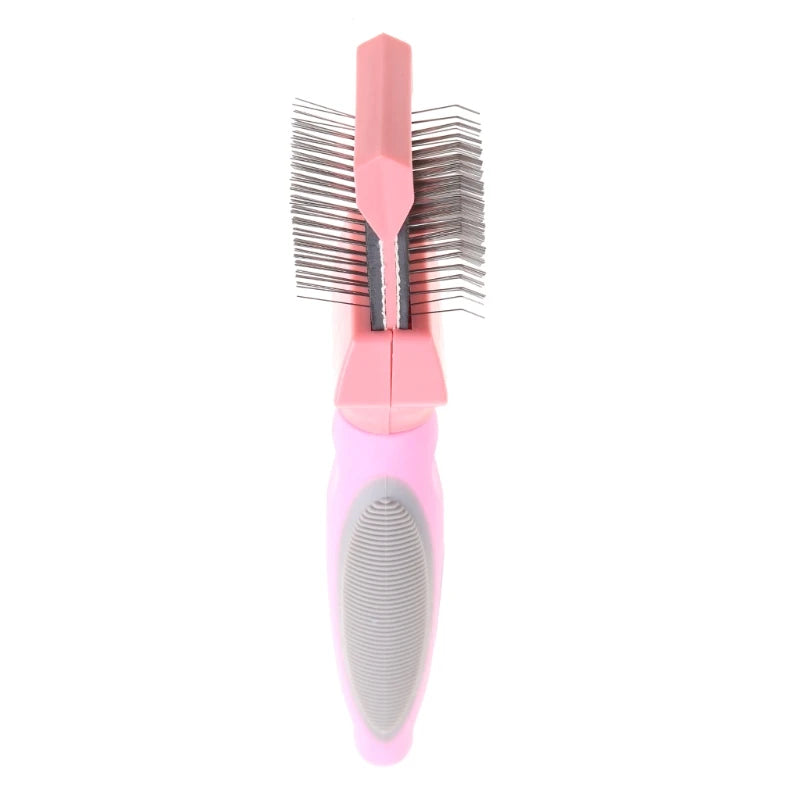 Double Sided Pet Brush Dog Cat Hair Fur Bristle Grooming Shedding Cleaning Massage Comb Styling Tool