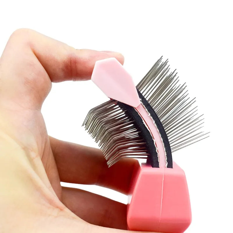 Double Sided Pet Brush Dog Cat Hair Fur Bristle Grooming Shedding Cleaning Massage Comb Styling Tool