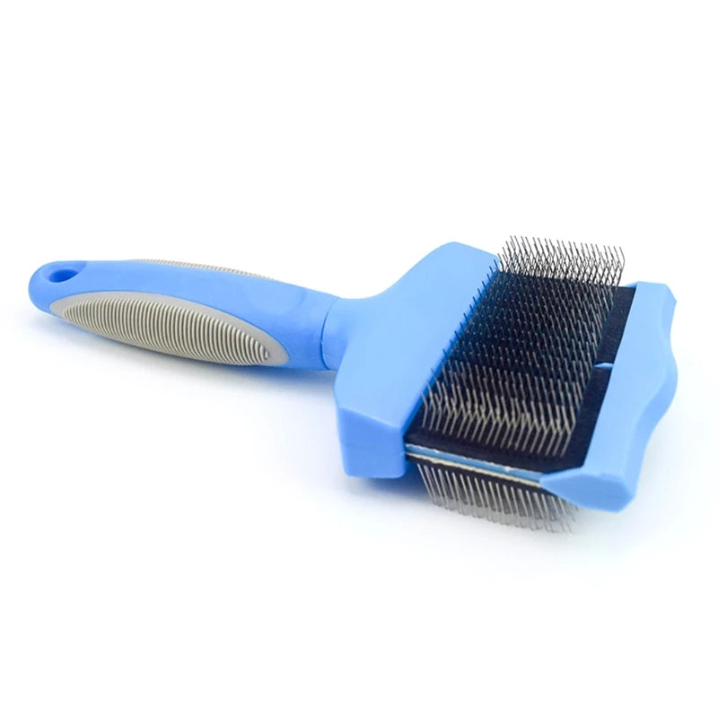 Double Sided Pet Brush Dog Cat Hair Fur Bristle Grooming Shedding Cleaning Massage Comb Styling Tool