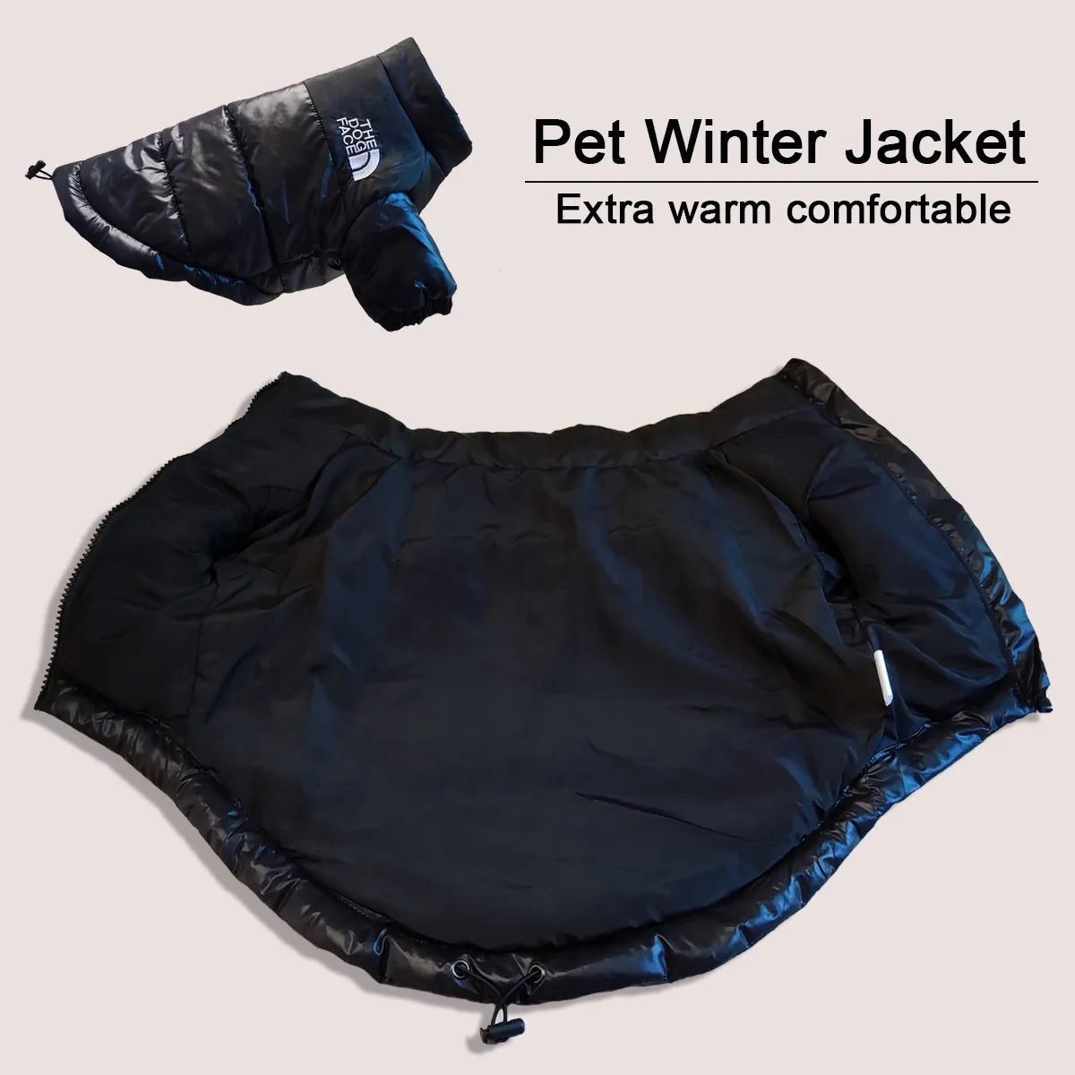 Large Winter Pet Dog Clothes French Bulldog Puppy Warm Windproof Jacket Small Medium Dog Reflective Coat  Pet Outfits