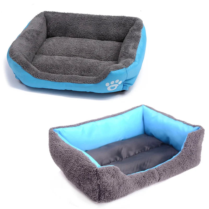 Large Square Nest S-3XL Pet Large Dog Bed for Small Medium Dogs Soft Fleece Nest Big Dog Sofa Bed Winter Warm Cat House for Pet