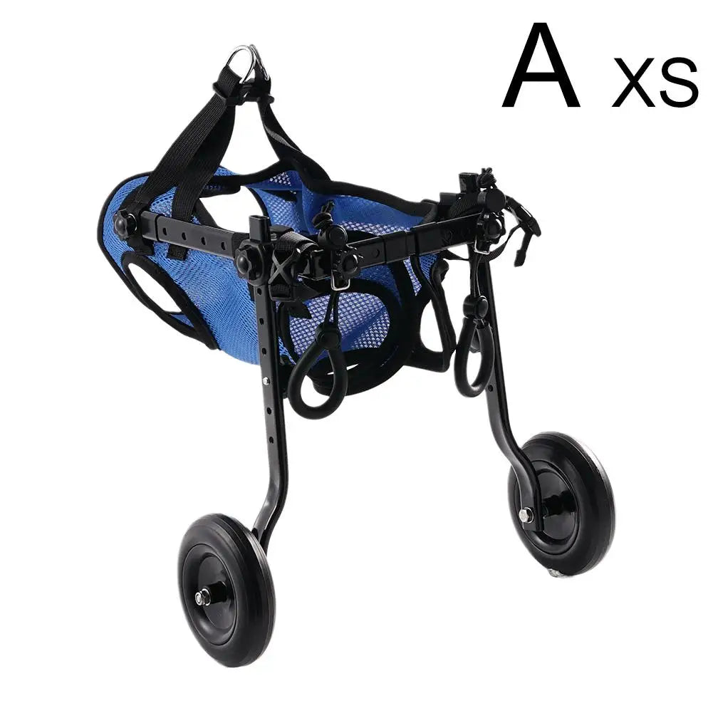 1Pcs Pet Wheelchair Cart Adjustable Pet Cat Dog Rehabilitation Walking Wheels Aids Mobility Assistance Light Pet Walk Tools