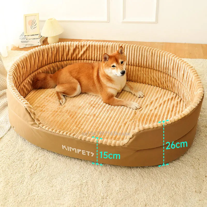 Dog Bed Washable Kennel four seasons Pet Large Sofa Plus Velvet Thick Deep Sleep Cushion Puppy Mat for Small To Large Dogs