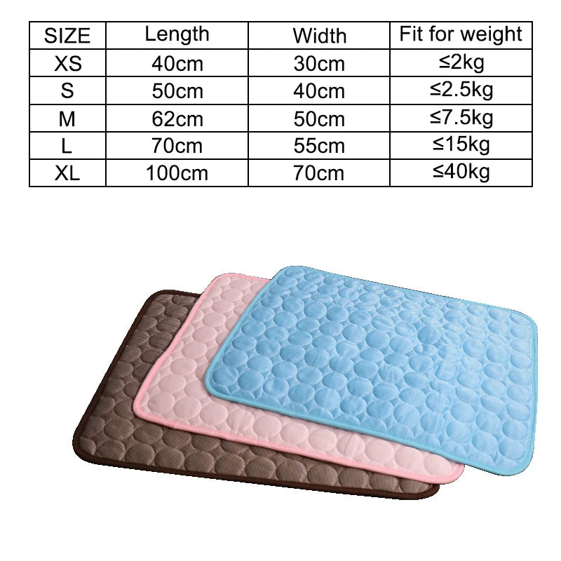 Dog Cooling Mat Summer Pad Pet Mat Bed for Dogs Cat Blanket Sofa