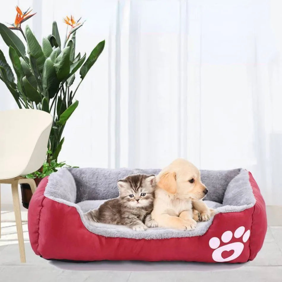 Large Square Nest S-3XL Pet Large Dog Bed for Small Medium Dogs Soft Fleece Nest Big Dog Sofa Bed Winter Warm Cat House for Pet