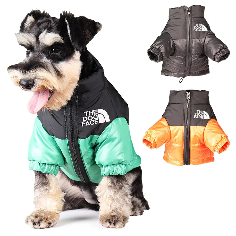 Large Winter Pet Dog Clothes French Bulldog Puppy Warm Windproof Jacket Small Medium Dog Reflective Coat  Pet Outfits